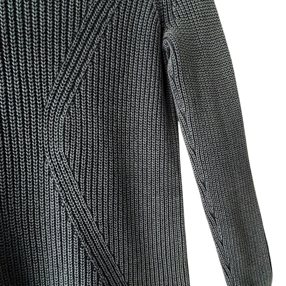 CASLON | NWOT BLUE COTTON RIBBED TIE-BACK TUNIC SWEATER | EXTRA SMALL - Picture 7 of 11